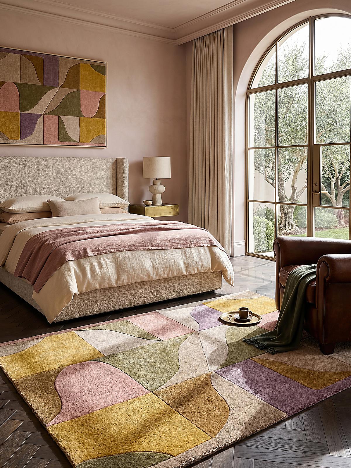 KURZFLORTEPPICH handgetuftet EVENLODE, Bogenformen, Multi, 160 x 230 cm - Multicolor, Textil (160/230cm) - KADIMA DESIGN