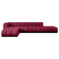 ECKSOFA modulares Sofa Zuvon-L2 - 387x177x70 cm Bordeauxrot - Bordeaux, Holzwerkstoff/Textil (387/177cm) - ALTDECOR