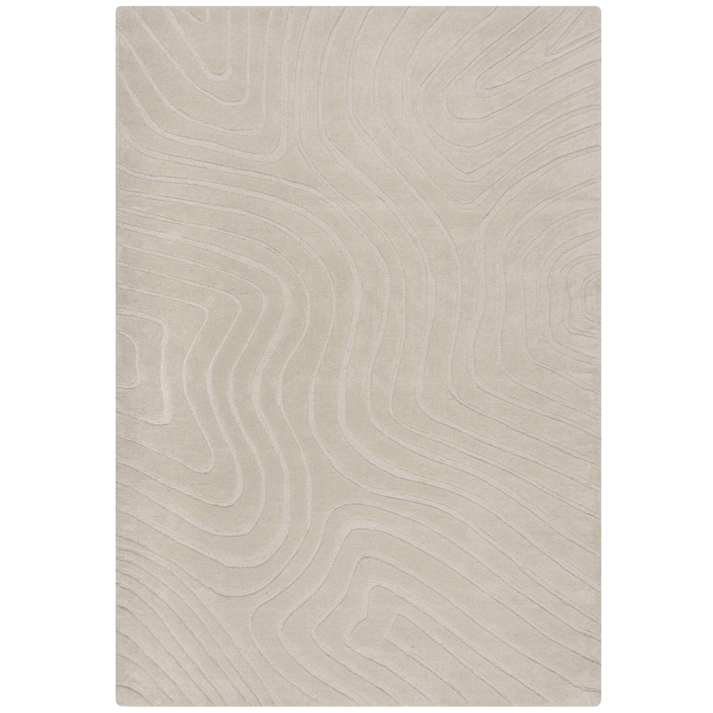 WOLLTEPPICH LEVEN, abstrakt, Beige, 160 x 230 cm - Beige, Textil (230/160cm) - KADIMA DESIGN