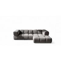 ECKSOFA Blanche In Bluvel - Grau, Holzwerkstoff/Textil (150/280cm) - Fun Möbel