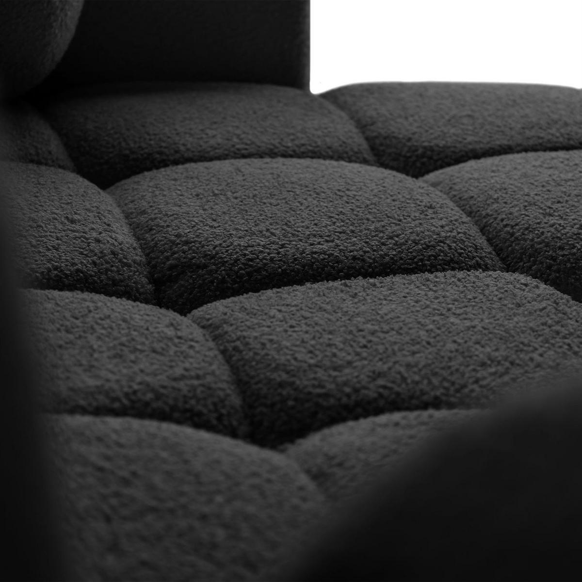 AUSZIEHBARES Ecksofa GAMMA mit Schlaffunktion Quelle 100 - Schwarz, Textil (217/145cm) - Lookway