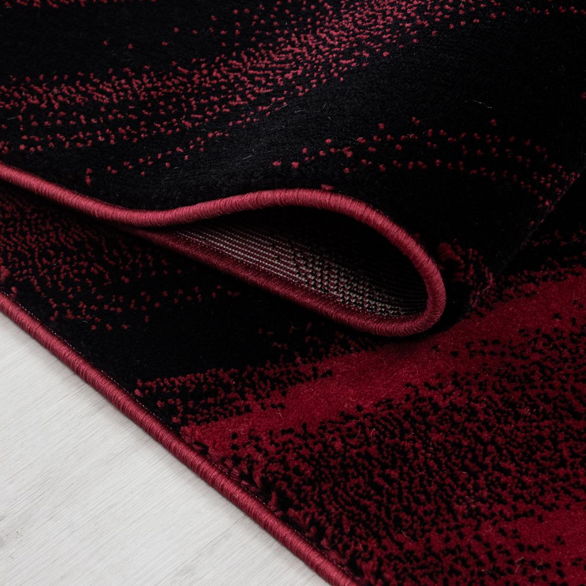 KURZFLORTEPPICH ASPEN, mit abstraktem Wellenmuster, Rot, 120 x 170 cm - Rot, Textil (120/170cm) - KADIMA DESIGN