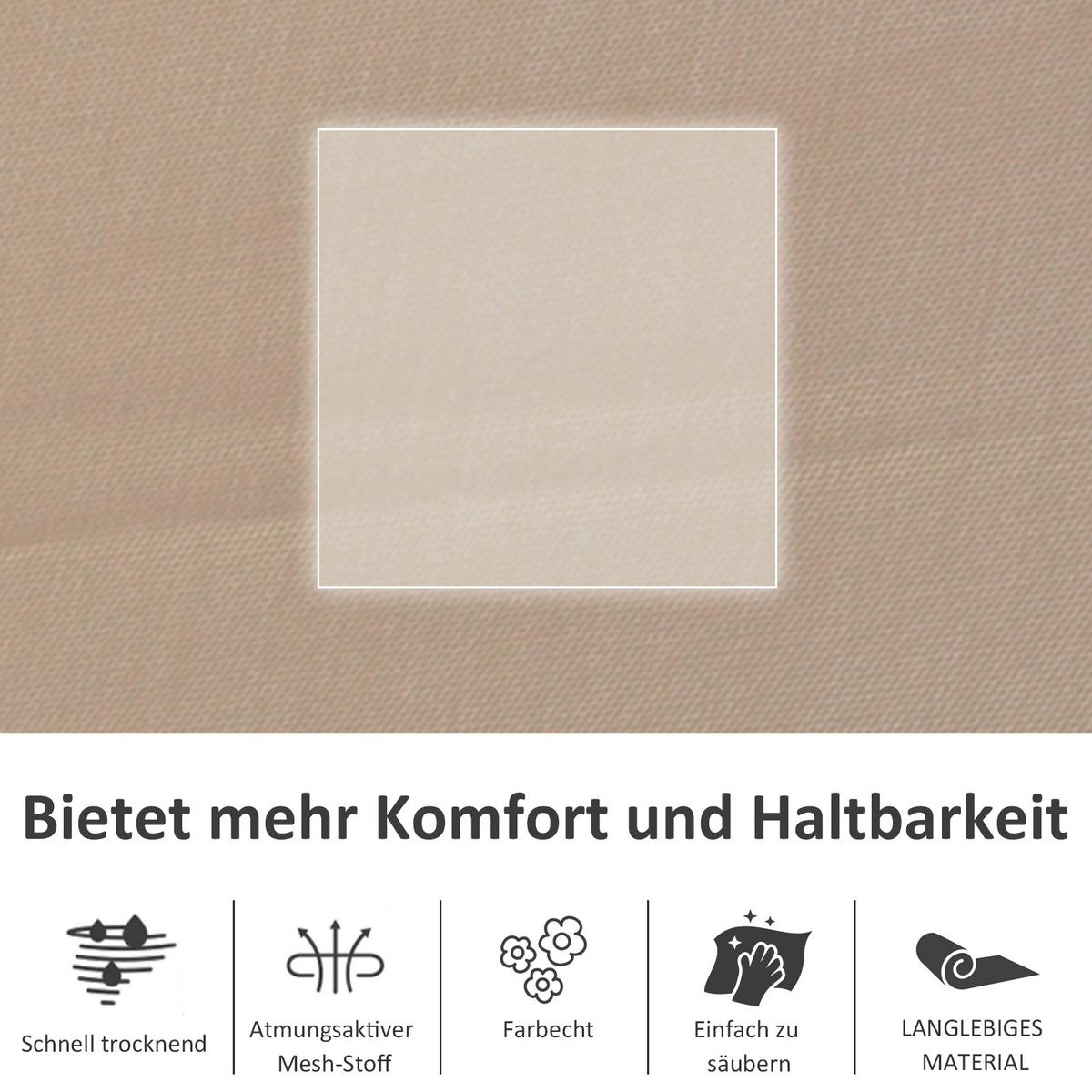 SCHAUKELSTUHL, Schwingsessel, Metall, Mesh, Beige, 150 x 62 x 88 cm - Beige, Metall (62/88/150cm) - Outsunny