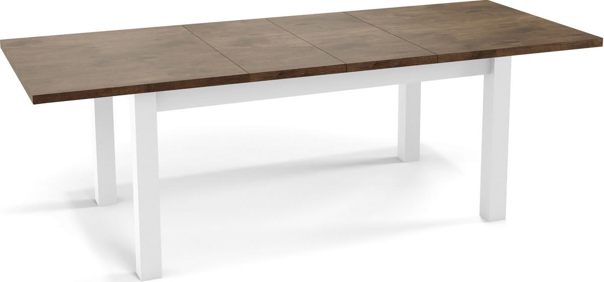 ESSTISCH Molly rechteckig ausziehbar, Lefkas Eiche 160-240/90/75 cm - Alteiche/Weiß, Holz/Holzwerkstoff (90/240/75cm) - WFL GROUP