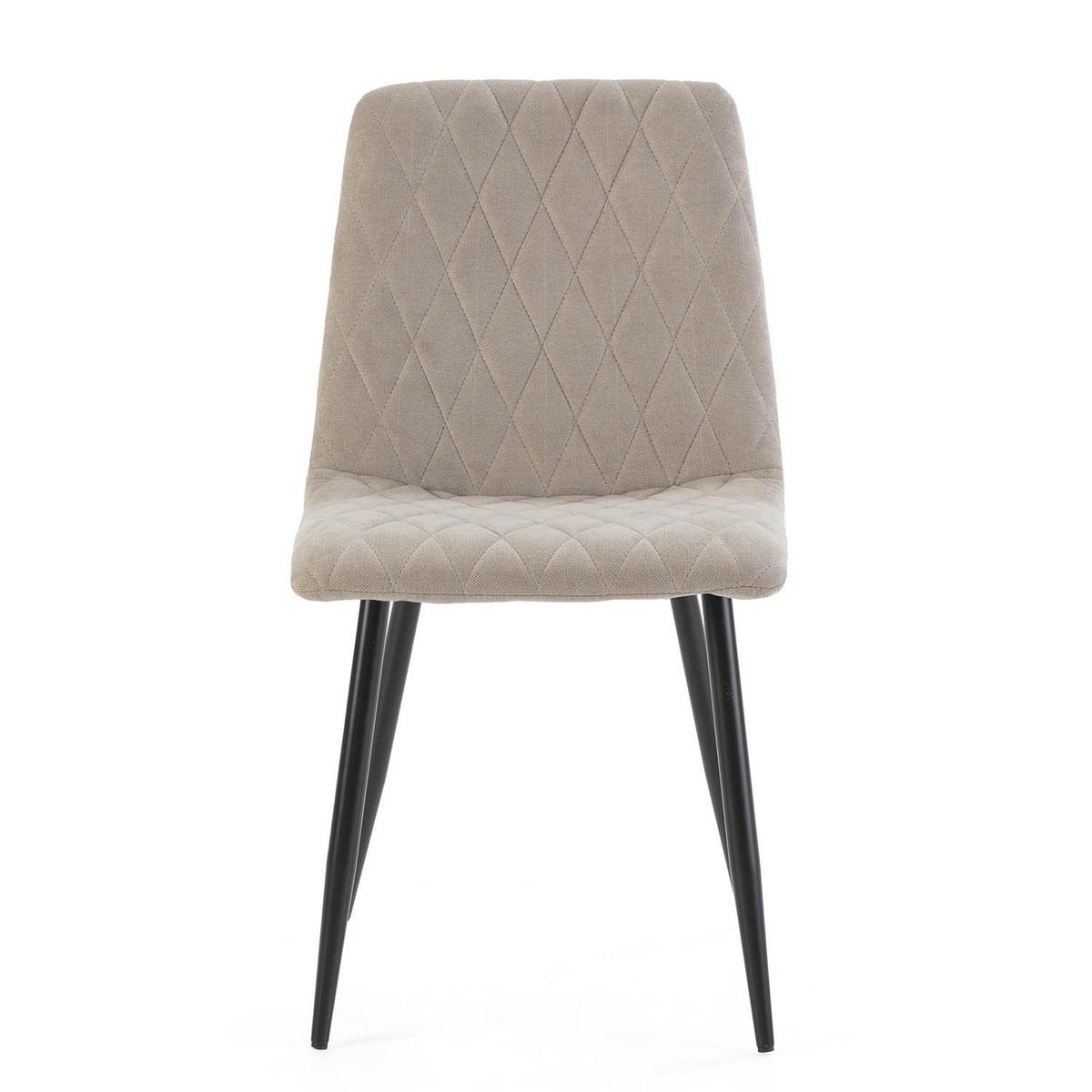 STUHL 4er-Set Abril Stoff beige - Beige, Textil/Metall (45/84/56cm) - VS Venta-stock