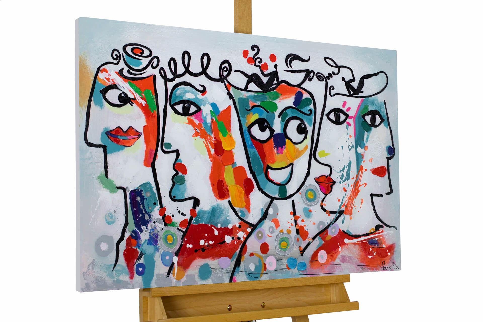 ÖLGEMÄLDE 90/60 cm - Gelb/Silberfarben, Holz/Textil (90/60cm) - KUNSTLOFT