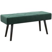 BETTBANK mit X-Muster, bis 120 kg Belastbar, für Schlafzimmer, Grün - Grün, Kunststoff (36/45/100cm) - HOMCOM