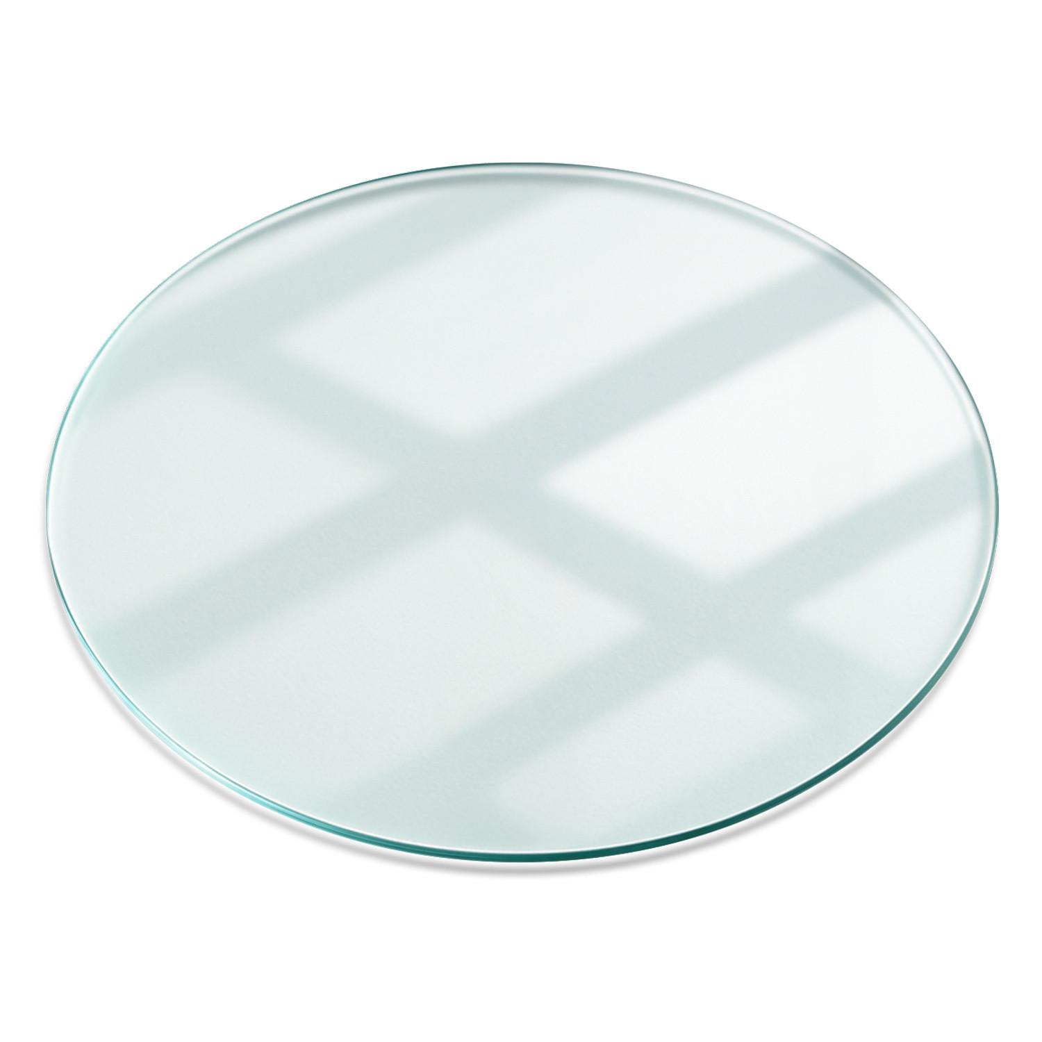 TISCHPLATTE Ø90 cm Transparente Glasplatte - Transparent, Glas (90/90/0.4cm) - TULUP