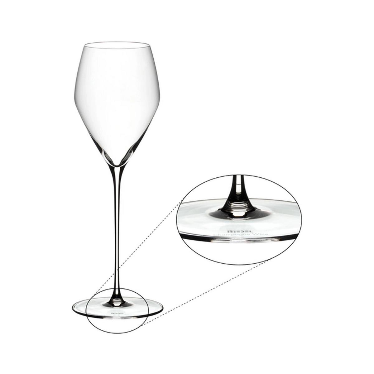 CHAMPAGNER WEINGLÄSER Veloce transparent 327 ml 6er Set - Transparent, Glas (0.33L) - Riedel