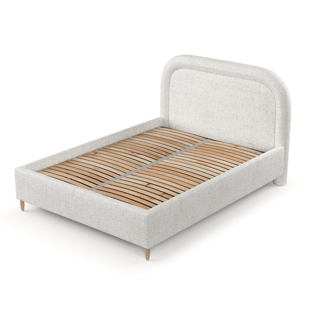 POLSTERBETT Zoya 120/200 cm Creme im Neve Stoff - Creme/Naturfarben, Holz/Holzwerkstoff (120/200cm) - AltaBeds