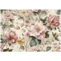 FOTOTAPETE Blumen Vintage Beige 250x175 cm - Multicolor, Papier (250/175cm) - Wallarena