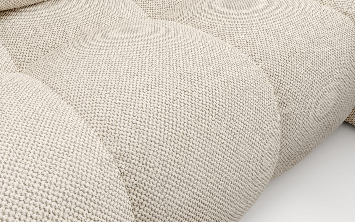 ECKSOFA DUCA R-S Beige Jersey mit Schlaffunktion - Creme, Holz (266.5/266.5cm) - MASSENO