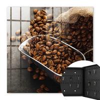 SCHLÜSSELBOX Schwarz 30x30 cm- Türöffnung nach rechts - Kaffeebohnen - Braun, Metall (30/30/5cm) - TULUP