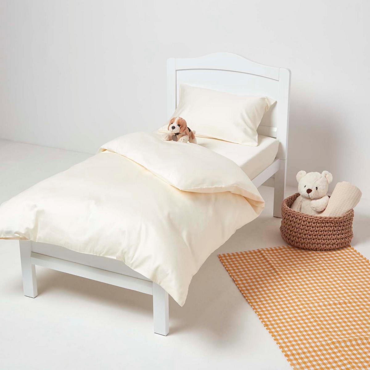 KINDER-KISSENBEZÜGE 2er-Set, Bio-Baumwolle - Creme, Textil (40/60cm) - Homescapes