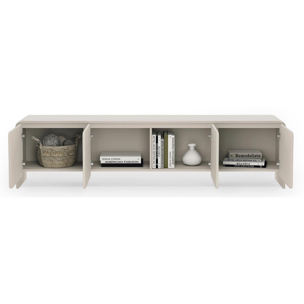 TV-LOWBOARD Lummo 4-türig, Kaschmir, 207 cm - Kaschmir, Holzwerkstoff/Metall (207/50.5/39cm) - Selsey