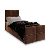BOXBETT ARIEL 90 90x200 cm mit Matratze und Topper - Braun - Braun, Holz (90/200cm) - MASSENO