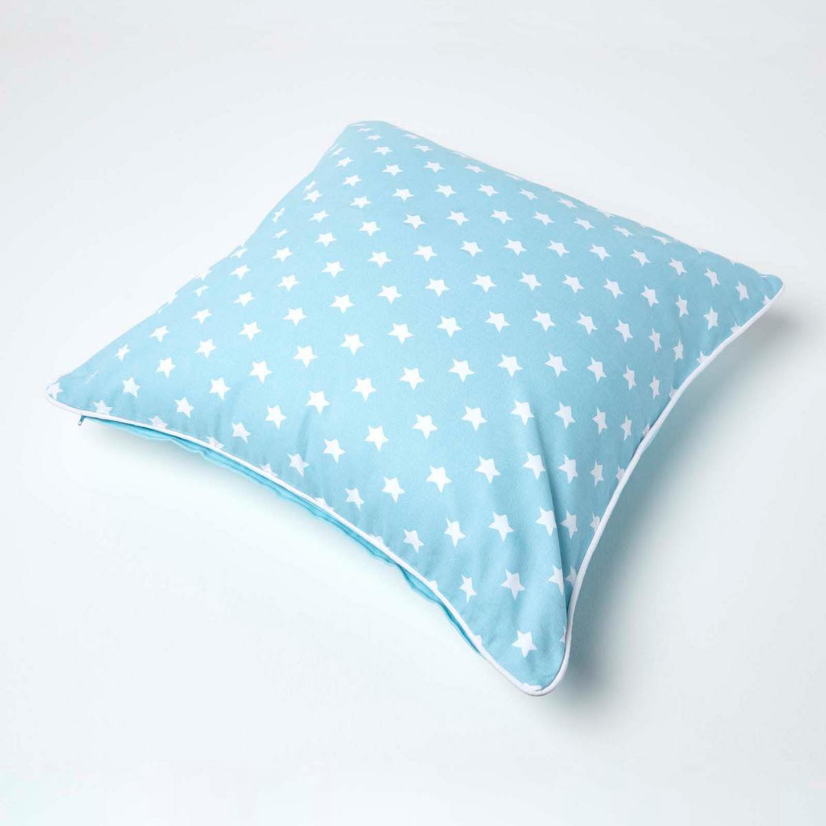 KISSENHÜLLE Sterne 60/60 cm, 100% Baumwolle - Blau, Textil (60/60cm) - Homescapes