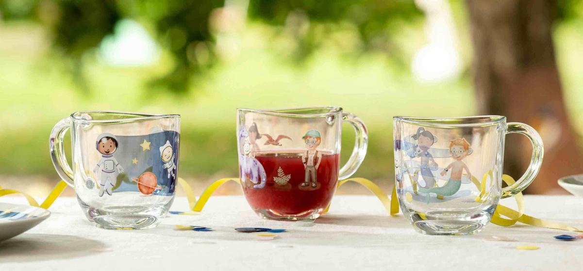 KINDERTASSEN Bambini Avventura bunt 280 ml 6er Set - Multicolor, Glas (0.3L) - Leonardo Living
