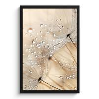 POSTER MIT RAHMENGERAHMTES BILD Löwenzahn - Abstrakt - Natur - Beige Bilder mit Rahmen 40x60 cm - Braun, Papier (40/60cm) - MuchoWow