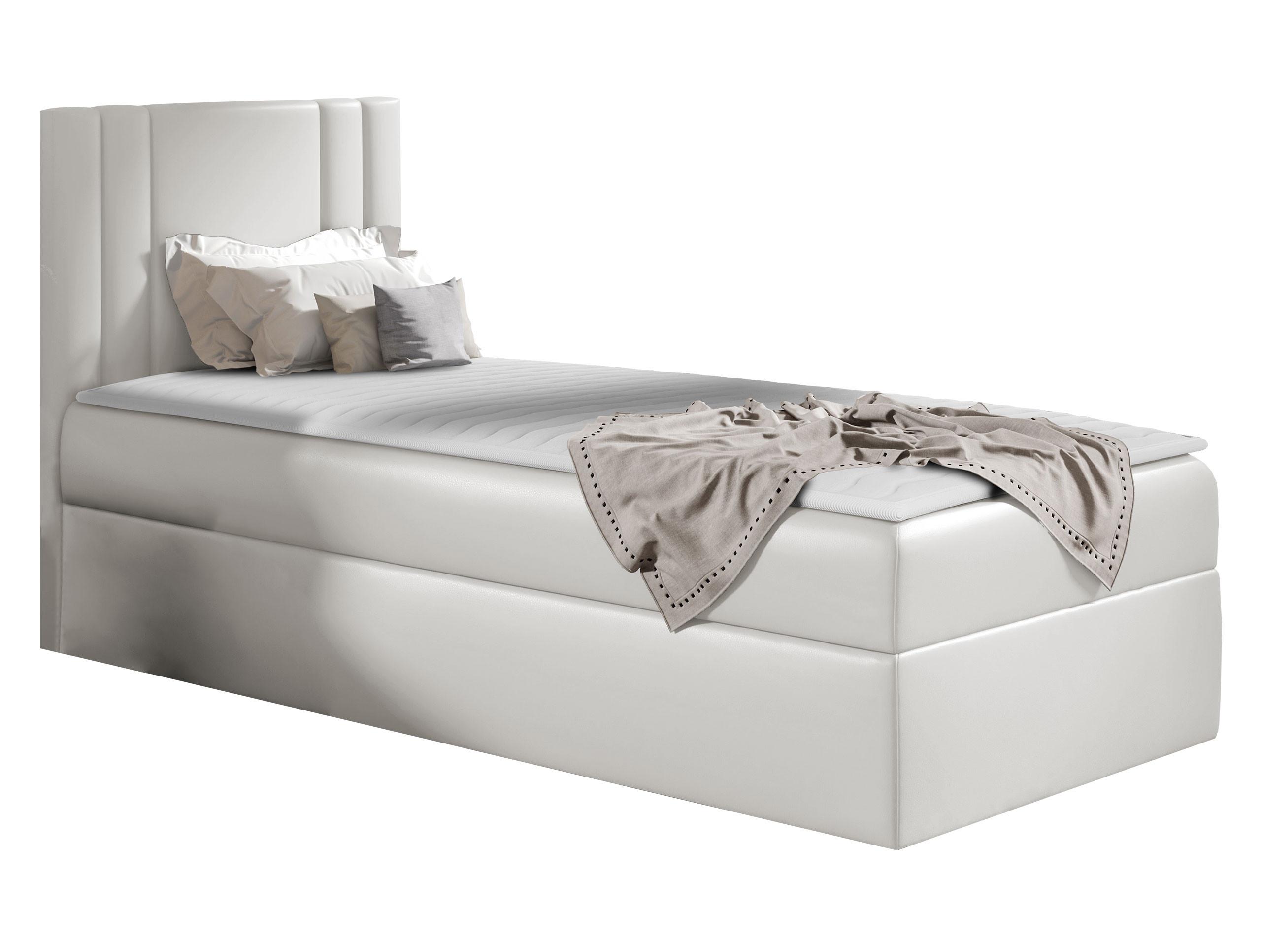 BOXBETT Carmen Mini, Seite zum Öffnen des Bettkastens: Links - H3 - Creme, Holz (90/200cm) - MIRJAN24
