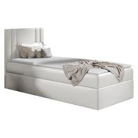 BOXBETT Carmen Mini, Seite zum Öffnen des Bettkastens: Links - H3 - Creme, Holz (90/200cm) - MIRJAN24
