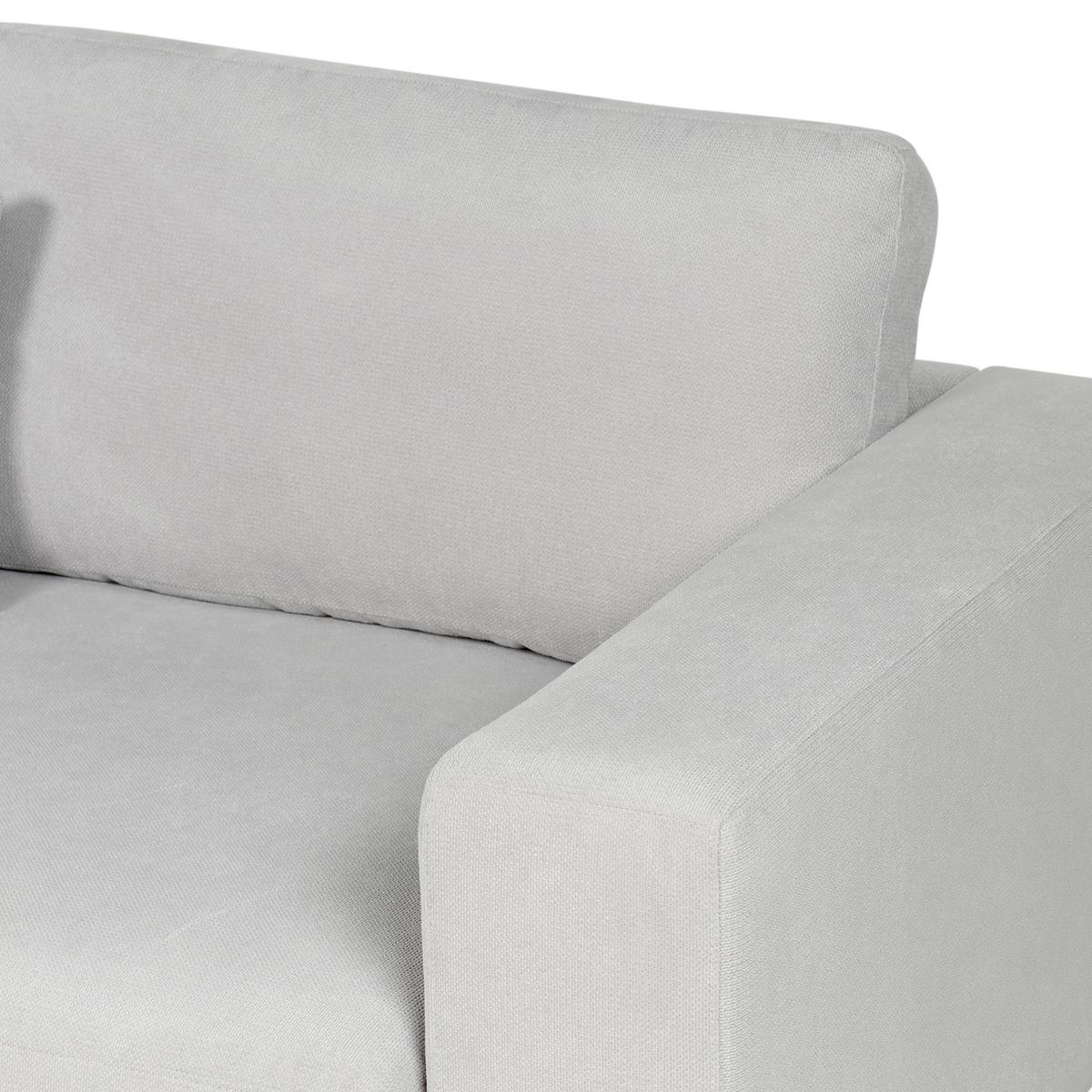 ECKSOFA 5-Sitzer Stoff Hellgrau linksseitig Lofoten - Hellgrau/Schwarz, Textil (350/187cm) - Beliani
