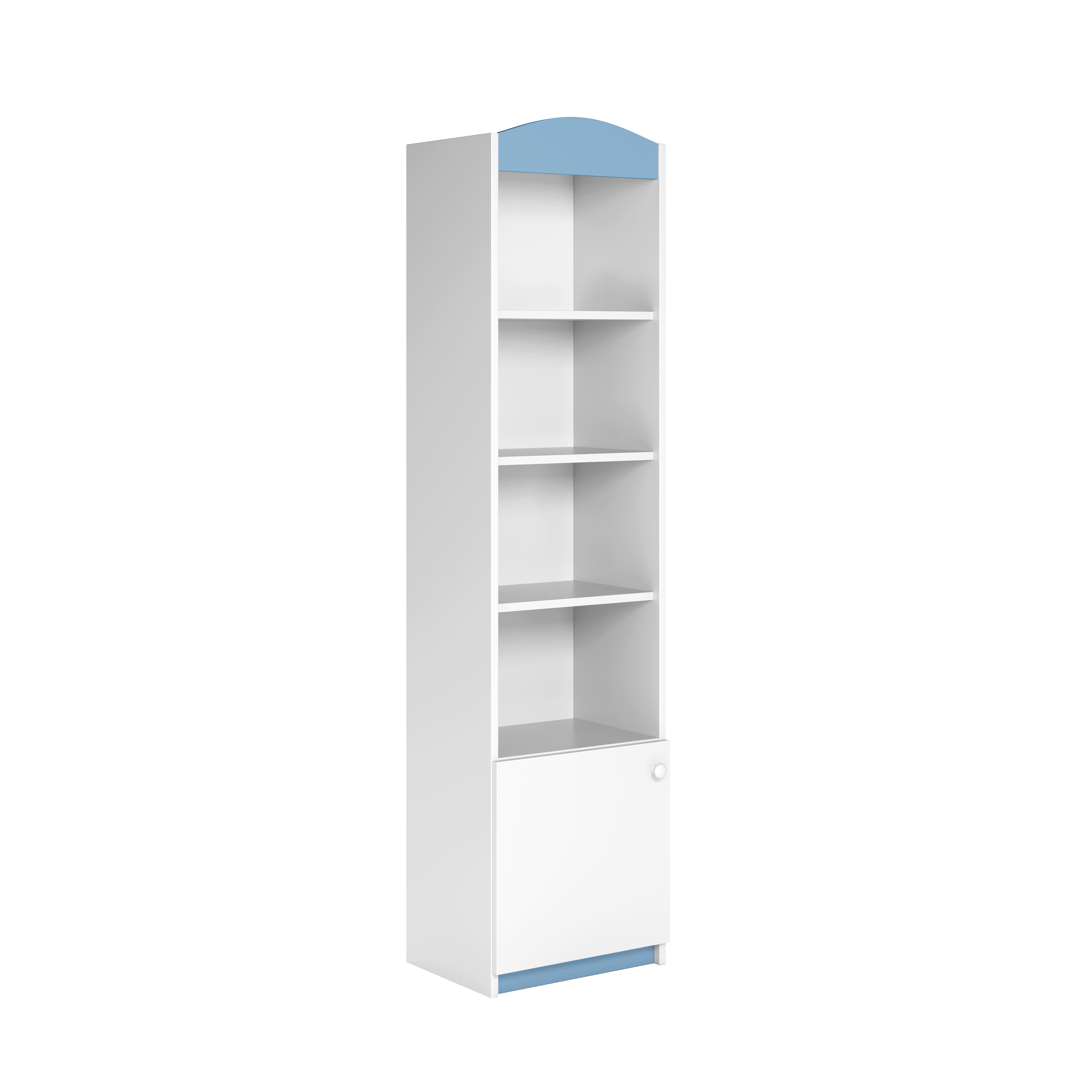 KINDERREGAL I Babydreams Blau 46\180\36 - Blau, Holzwerkstoff/Kunststoff (46/180/36cm) - RAUMHIRSCH FURNITURE