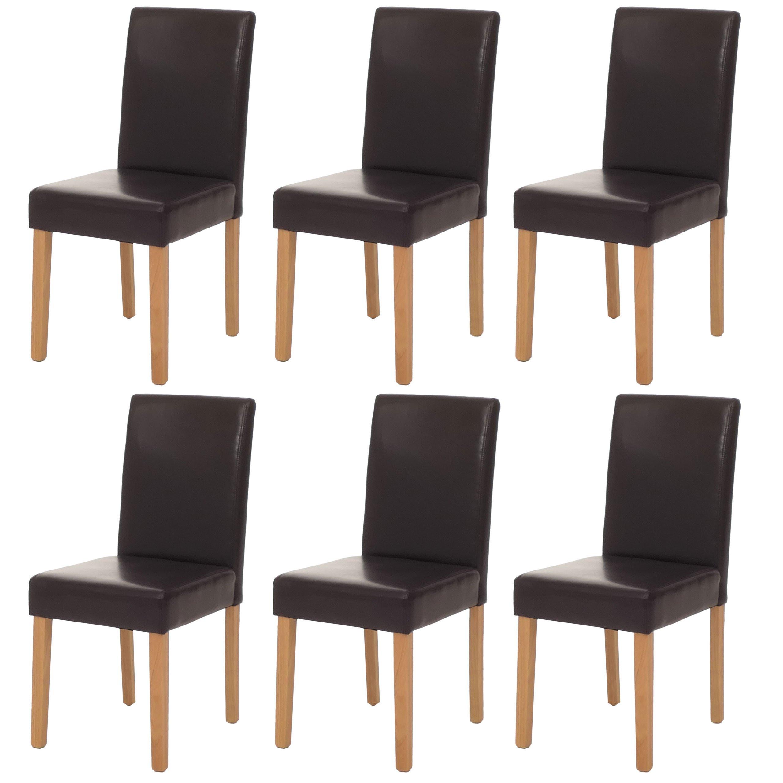 ESSZIMMERSTUHL Braun, Braun 6er-Set - Braun, Textil (43/90/56cm) - MCW