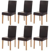 ESSZIMMERSTUHL Braun, Braun 6er-Set - Braun, Textil (43/90/56cm) - MCW