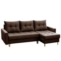 ECKSOFA Bodo Braun Malmo 26 - Cappuccino, Naturmaterialien (233/146cm)