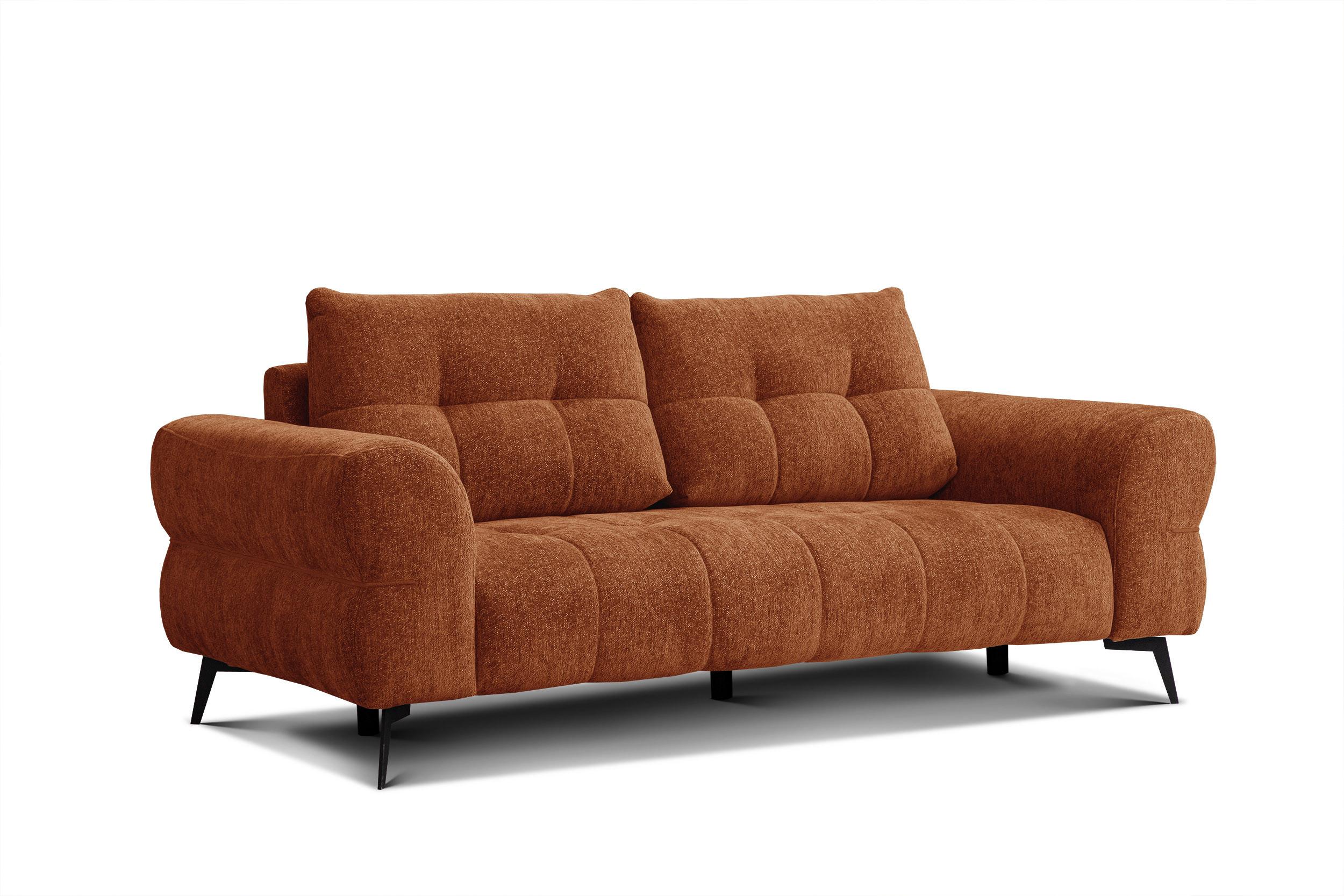 SOFA SALVINI 3-Sitzer, orange - Orange, Holz/Textil (237/88/99cm) - Wozimo