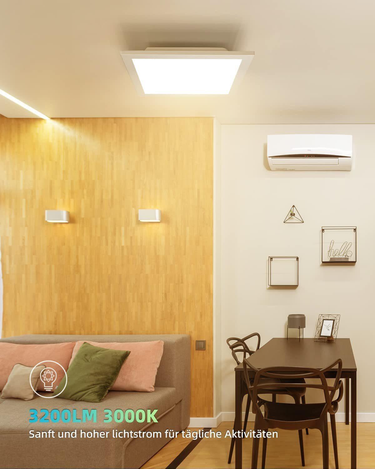 LED-DECKENLEUCHTE Oceana 60/60/1 cm - Weiß, Metall (60/60/1cm) - Nettlife