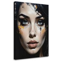 LEINWANDBILD Menschen & Charaktere 20x30cm - Schwarz, Textil (20/30cm) - Feeby