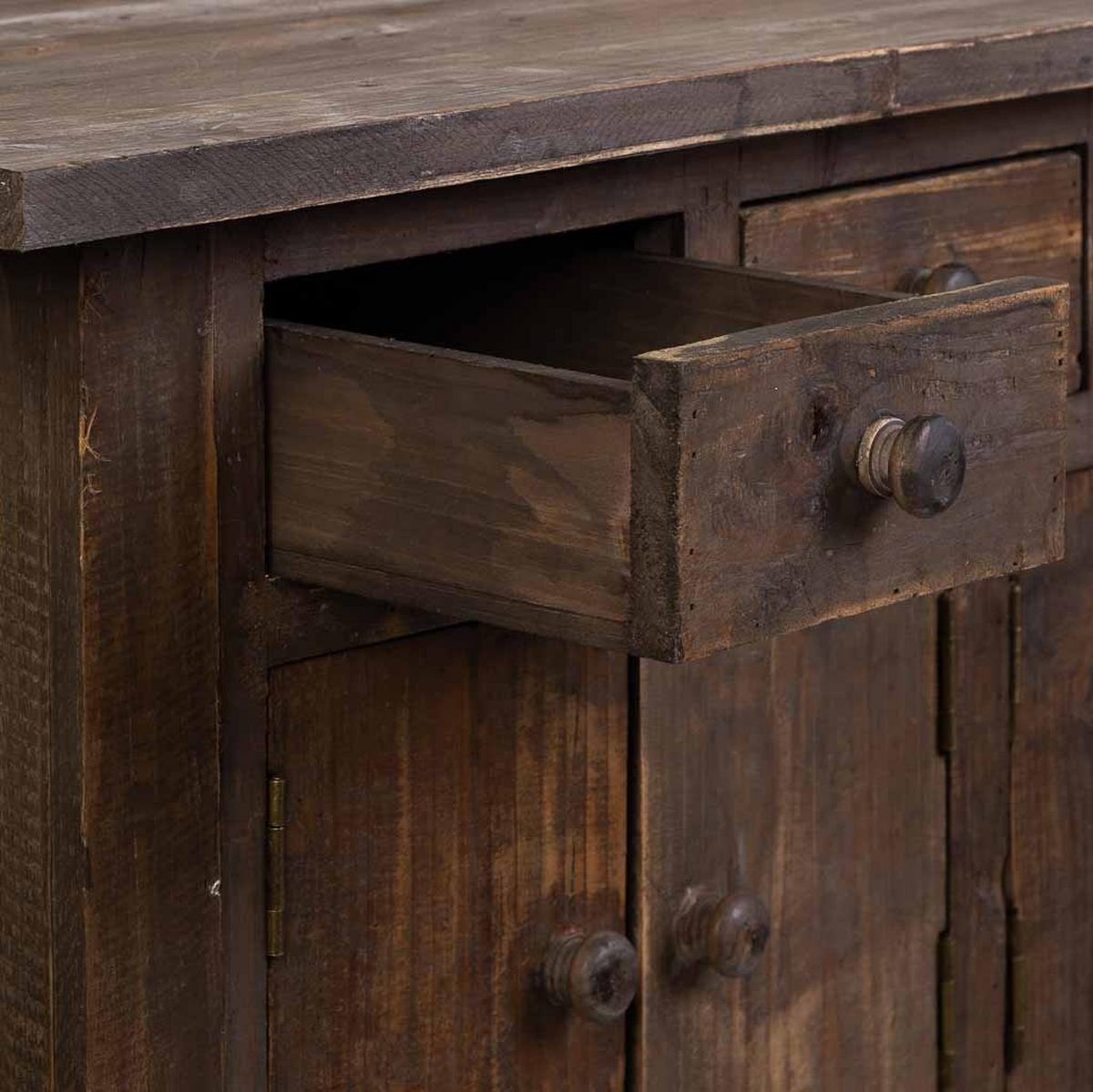 SIDEBOARD mit 5 Schubladen und 6 Türen 120x43x80 cm Braun - Braun, Holz (120/80/43cm) - Wanderlust