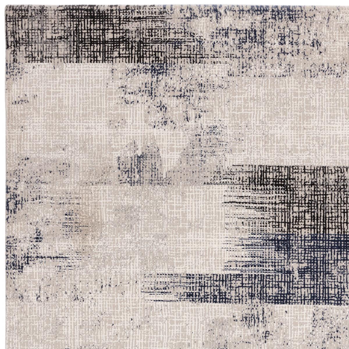 TEPPICH TIBER-Orte, geometrisch-abstrakt, Dunkelblau, 120 x 170 cm - Dunkelblau, Textil (170/120cm) - KADIMA DESIGN