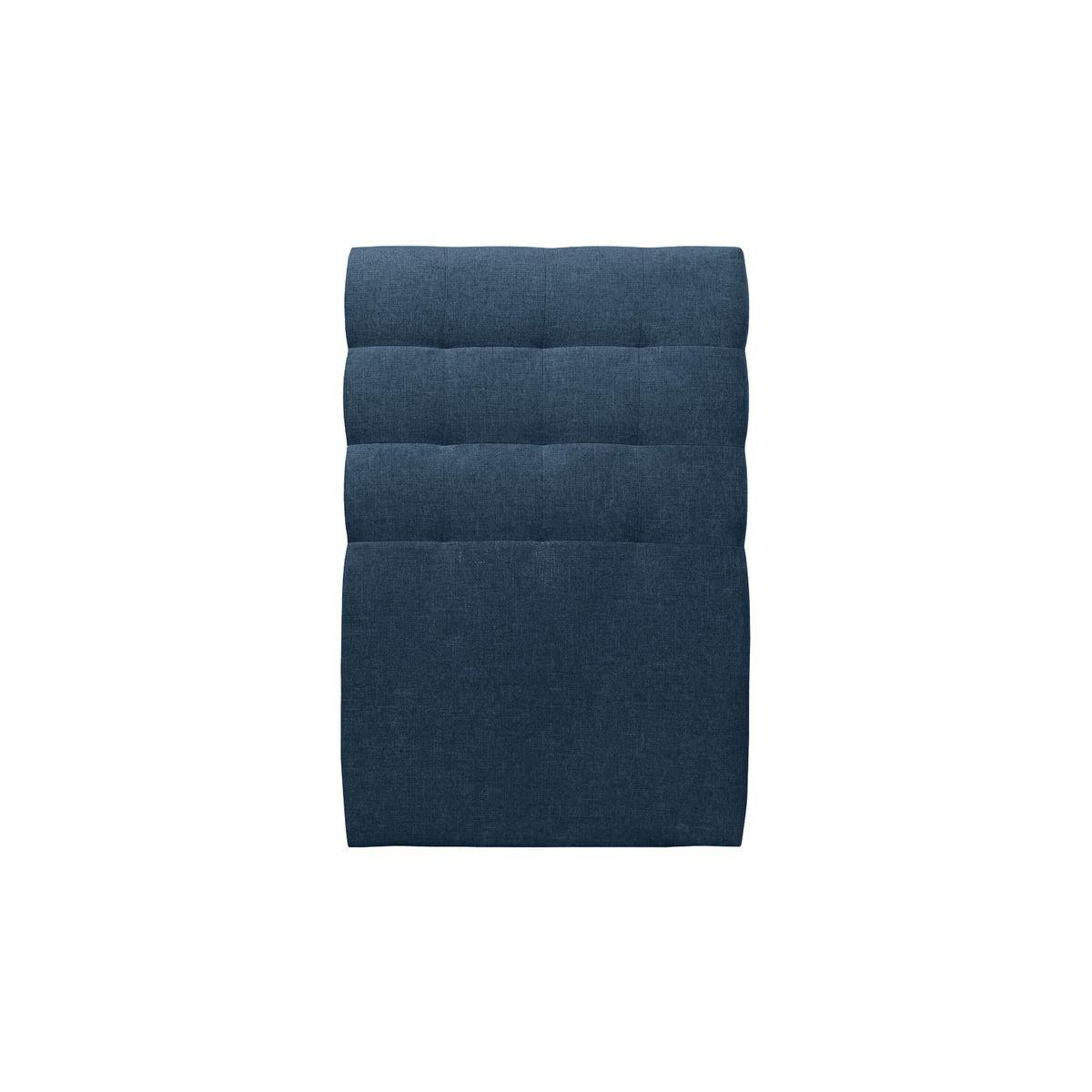 KOPFTEIL gepolstert - Gesteppt – ozeanblauer Stoff - 90 cm - Beige/Dunkelblau, Karton/Holz (90/120/10cm) - Sommeil de Plomb