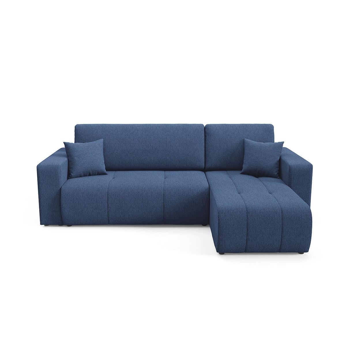 ECKSOFA Vasco 3 Sitzplätze Blau - Blau, Holz (247/145cm) - Petits-meubles