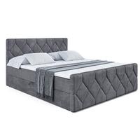 BOXBETT CATOR-Z - 140x200 cm - H4 - Dunkelgrau - Dunkelgrau, Holzwerkstoff (140/200cm) - ALTDECOR