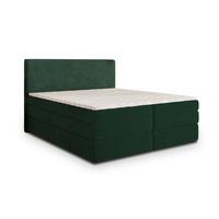 BOXSPRINGBETT MATERN 180x200 cm mit Matratze und Topper - Grün - Grün, Holz (180/200cm) - MASSENO