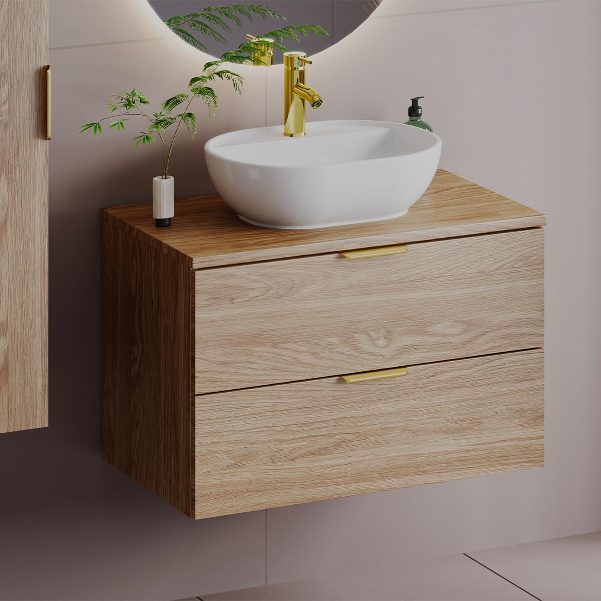WASCHTISCHUNTERSCHRANK 60cm Astrid Holz - Braun, Holzwerkstoff (60/50/45.8cm) - Petits-meubles