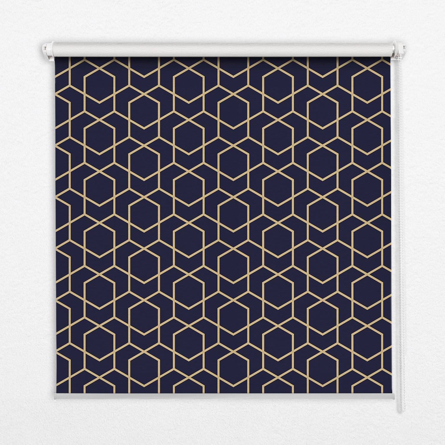 INNENROLLO - Fensterrollo - Rollo - 70x140 cm - 3D-Würfel - Gelb, Kunststoff (70/140/0.5cm) - TULUP