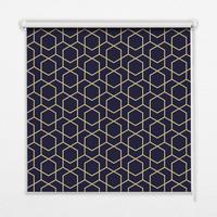 INNENROLLO - Fensterrollo - Rollo - 100x140 cm - 3D-Würfel - Gelb, Kunststoff (100/140/0.5cm) - TULUP