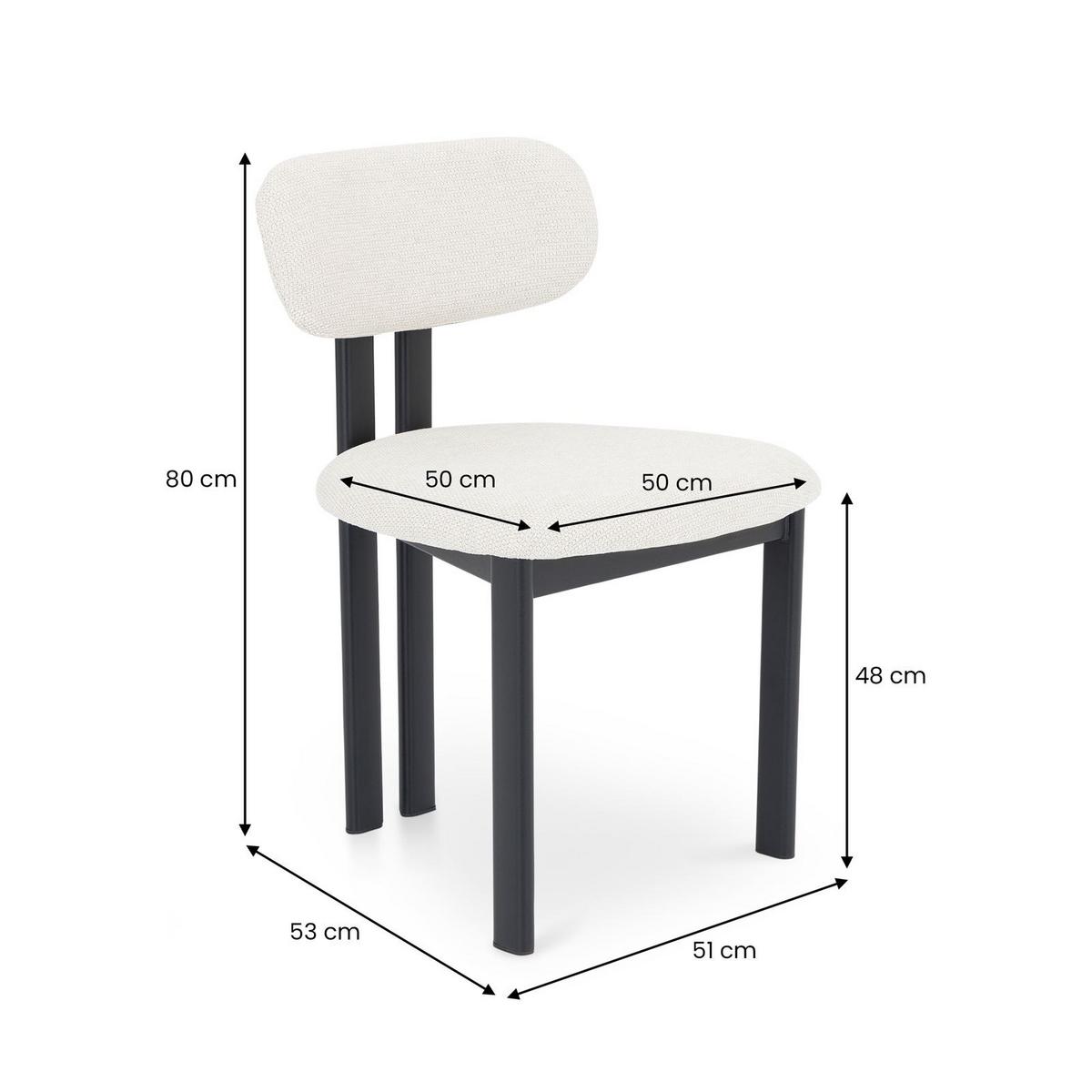 ESSZIMMERSTUHL FRANCA 2er-Set weiß - Weiß, Textil (51/80/53cm) - IDIMEX