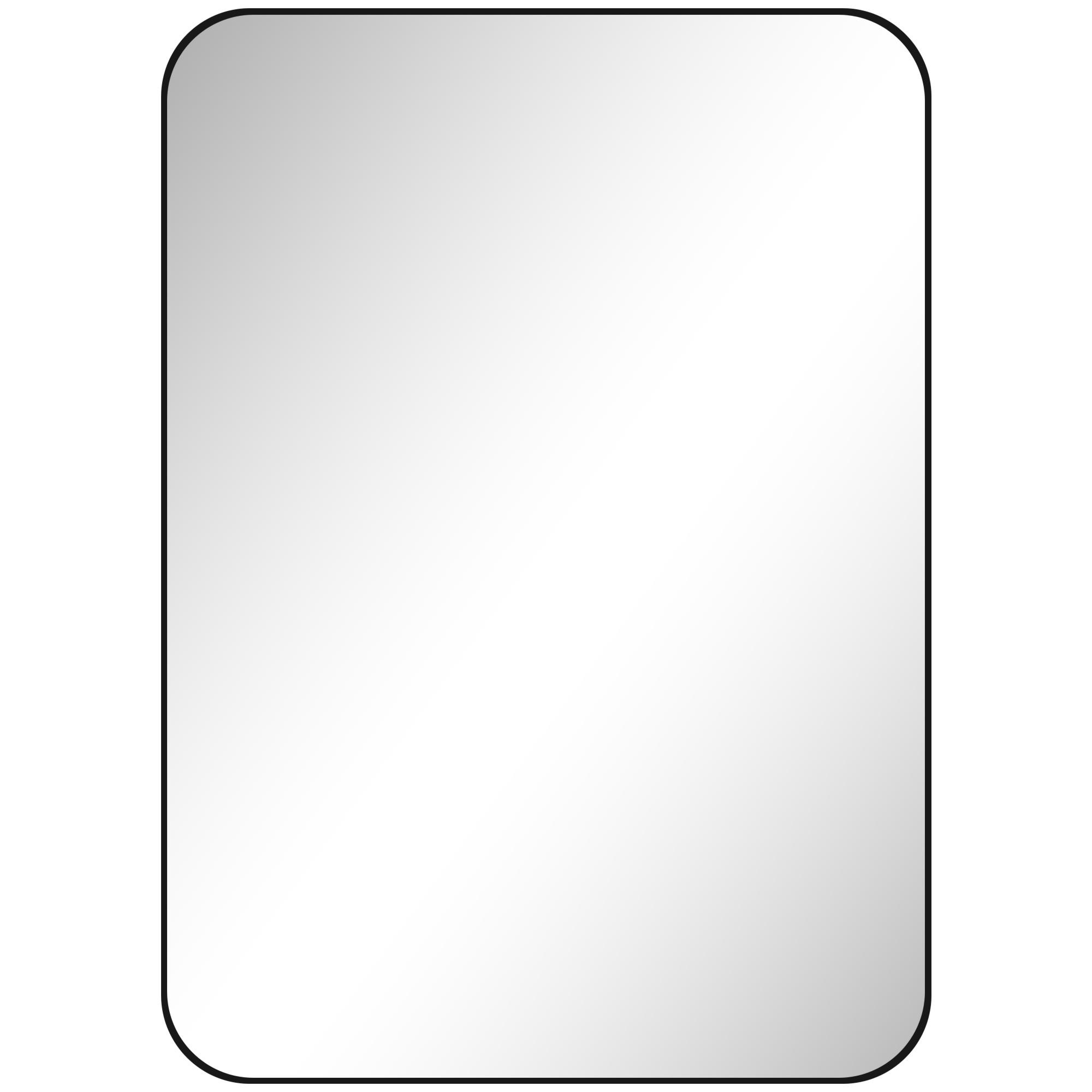 BADSPIEGEL Glas Metall Schwarz - Schwarz, Glas (50/70/2.5cm) - HOMCOM