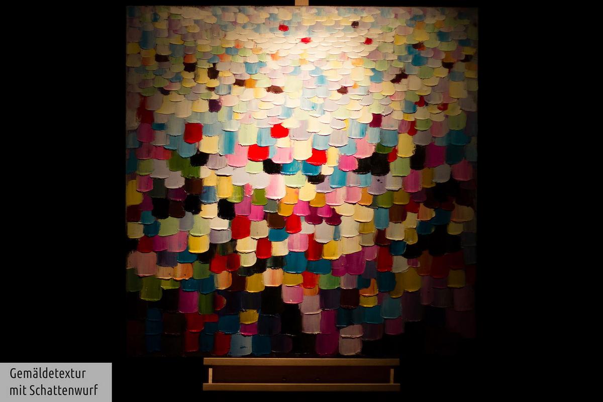 ÖLGEMÄLDE 80/80 cm - Blau/Gelb, Holz/Textil (80/80cm) - KUNSTLOFT