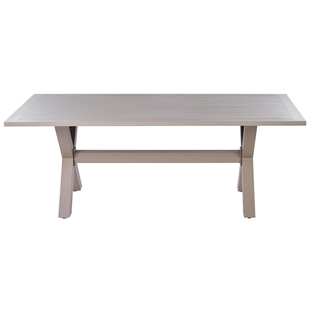 GARTENMÖBEL SET 6-Sitzer Aluminium taupe Cascais - Taupe, Kunststoff - Beliani