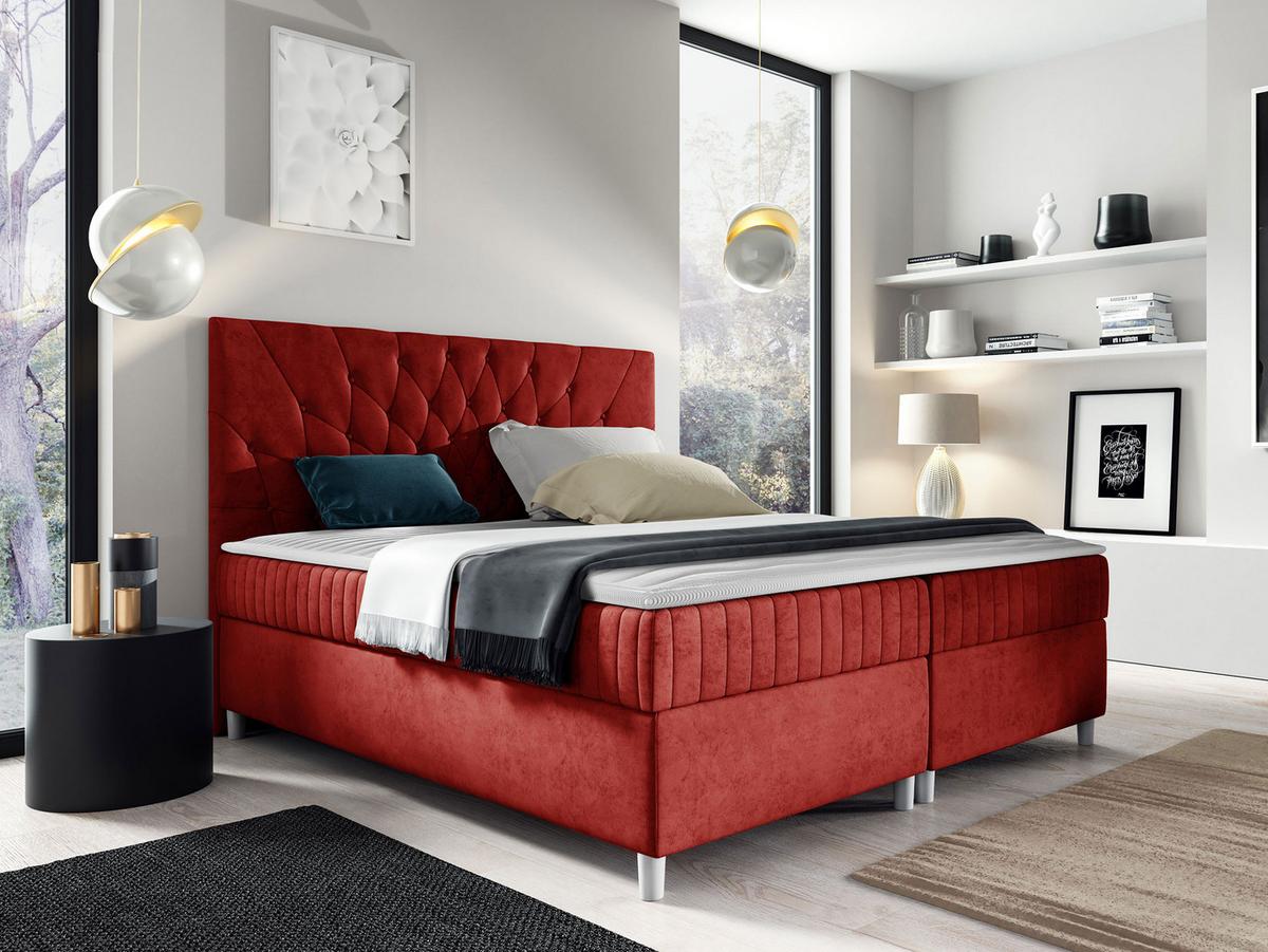 BOXBETT Prowansja - H3 - Rot, Holz (160/200cm) - MIRJAN24