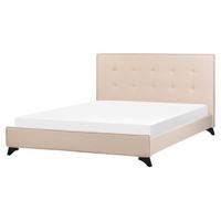 POLSTERBETT 160/200cm Beige Ambassador - Beige, Textil (160/200cm) - Beliani