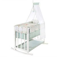BEISTELLBETT Woodland Buddies 4in1 Set 90 x 45 cm - Weiß/Hellgrün, Holzwerkstoff/Textil (45/90cm) - Roba