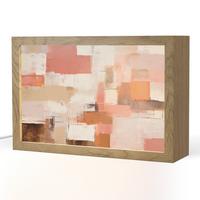 TISCHLEUCHTE Kunst - Rosa - Abstrakt 30x20 cm - Blaugrau, Holzwerkstoff (8/30/20cm) - OnlyWow